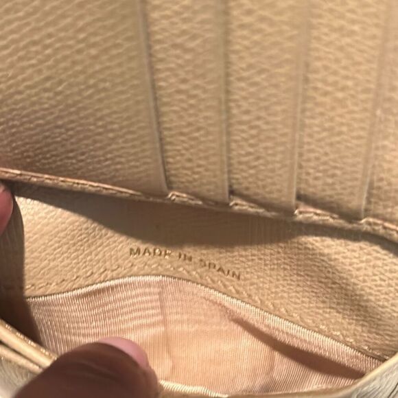 Chanel Bifold Compact Cardholder Wallet Beige Leather Luxury Minimalist CC Logo - Picture 12 of 15